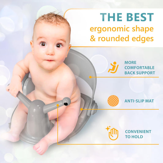 Baby Bath Seat for Sitting Babies Non Slip Bathtub Chair for 6 to 36 Months