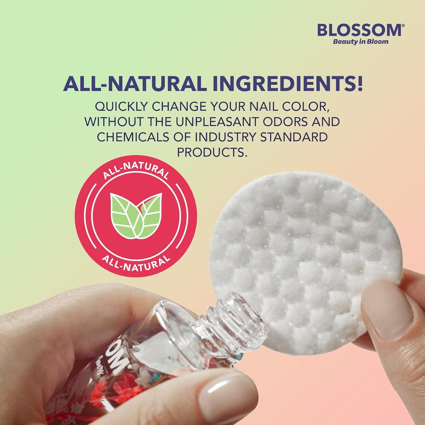 Acetone Free Nail Polish Remover, Organic Plant-Based